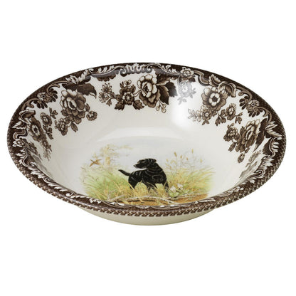 Woodland - Ascot Cereal Bowl 8" - Black Labrador