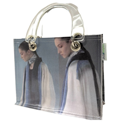 Coco Tote - Dior Blue Shadow - Clear Lucite Handles