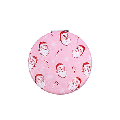 TRS Candy Cane Cutie Pocket Mirror - Pink/Red/White - 2.75"