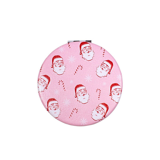 TRS Candy Cane Cutie Pocket Mirror - Pink/Red/White - 2.75"
