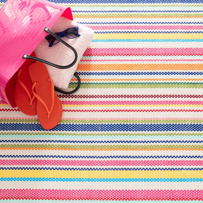 Summer Stripe Handwoven Indoor/Outdoor Rug 2x3