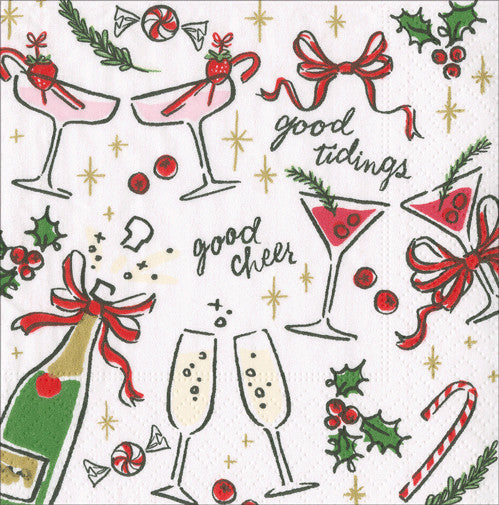 Let'S Be Merry Cocktail Napkin 20pk