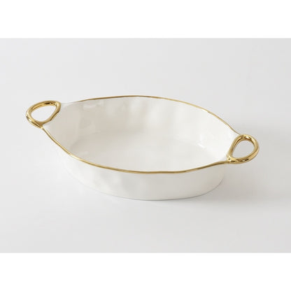 PPB Golden Handles - Oval Baking Dish 16"