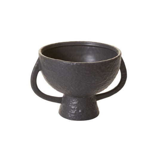 Mitia Footed Compote - Black - Large - 9.25" X 8.25" X 6.75"
