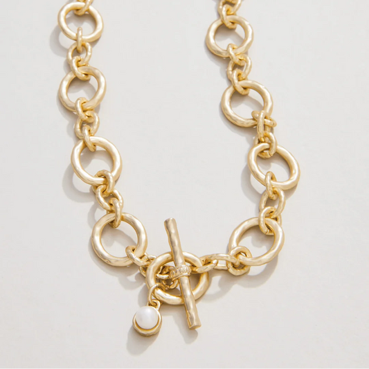 DeVaul Gold Chain Toggle Necklace