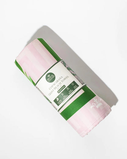 Copacabana Giant Beach Towel - Pink/Green - 40x70
