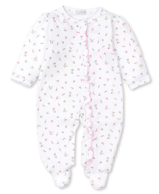KSY Garden Roses - Ruffle Zip Footie