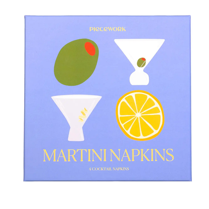 PCK Martini Cocktail Napkins - Set of 4