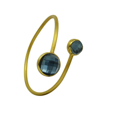 BCJ B - Tulia Open Cuff with Round Stones (JP42) -