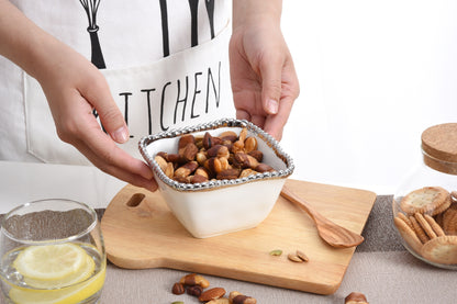 PPB Silver Salerno - Square Snack Bowl (2251W)