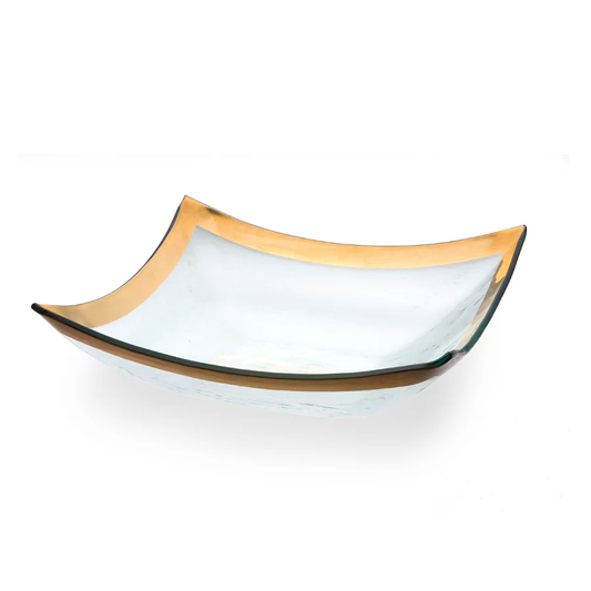 Roman Antique - Gold - Large Four Point Bowl 11" X 11"