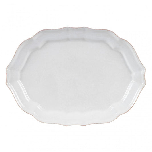 Impressions - White - Large Oval Platter 18"