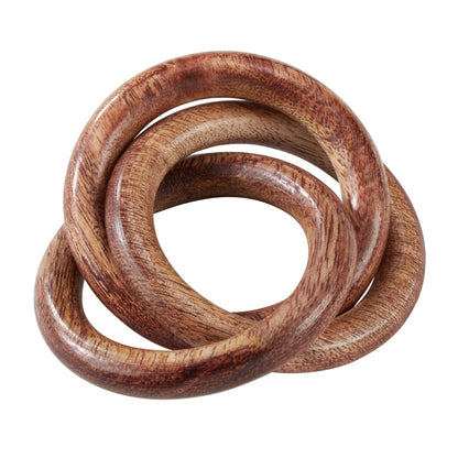 SRO Wooden Interlock Napkin Ring - Brown
