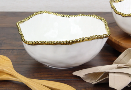 PPB Golden Salerno - Large Round Salad Bowl (1721WG)