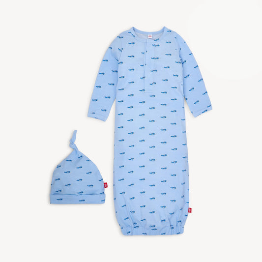 Baby Got Track - Modal Gown & Hat Set - NB-3M
