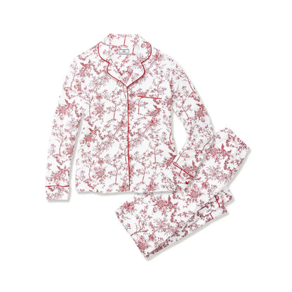 Women's Pima Pajama Set - Red Timeless Toile