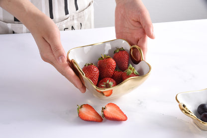 PPB Golden Handles - Square Snack Bowl 5" (2609G)