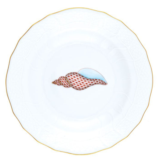 Aquatic - Tulip Shell Dessert Plate - Rust - 8.25"