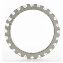 Platinum Stacking Gear Ring with Diamonds