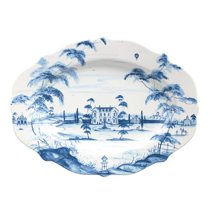 Country Estate - Delft Blue - Serving Platter 18.5"