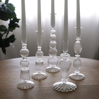 Cambridge - Sophia Candlestick - Clear 9" - Set of 2
