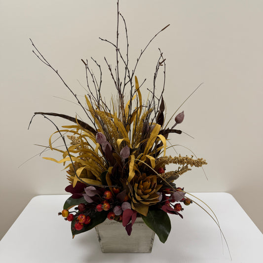 Golden Autumn Floral Arrangement
