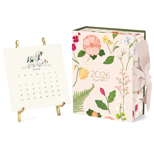 KAD 2026 Classic Desk Calendar/Gold Easel