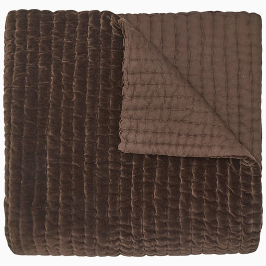 Velvet Coffee Quilt - Full/Queen 92x92