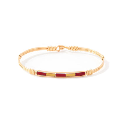 Spirit Bracelet - Gold with Red & Gold