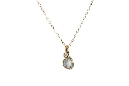 MRJ N - No. 307 Rose Cut Sapphire & Diamond Necklace