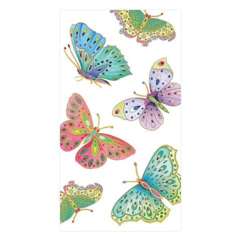 Jeweled Butterflies - Pearl Guest Towel