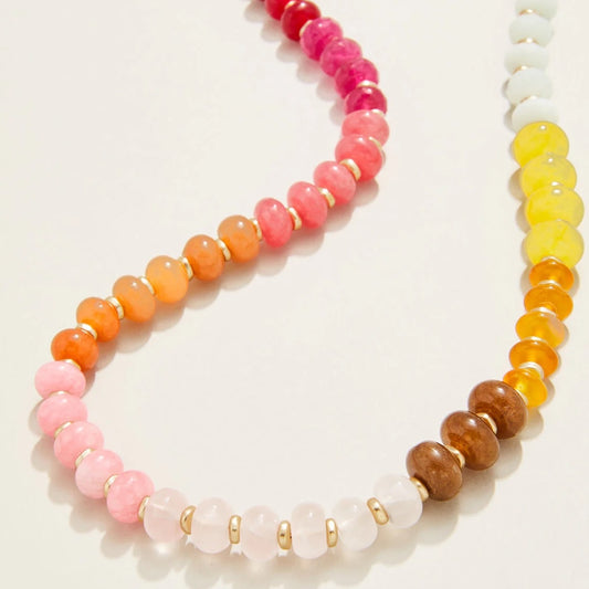 SPT N Sawyer Stone Necklace - Warm Multi 17"