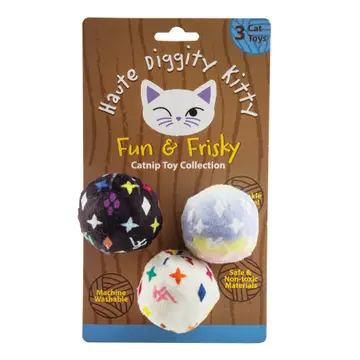 Kitty Vuiton Monogram Balls Cat Toy