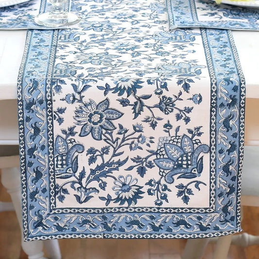 P&R Table Runner - Gayatri - Blue 14x92