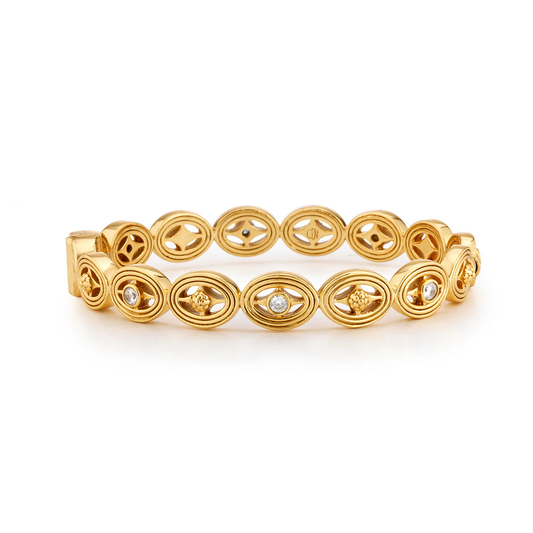 Monique - Hinged Bangle - Clear Cubic Zirconia