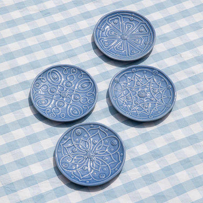 Jardins du Monde - Chambray - Cocktail Plate - Assorted Set of 4
