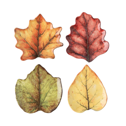 Forest Walk - Leaf Canape Plates - Set of 4
