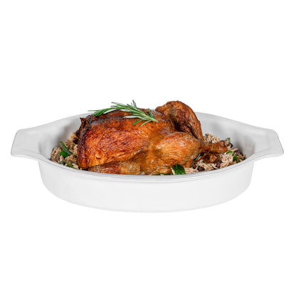 Puro - Whitewash - Large Oval Baker 16"