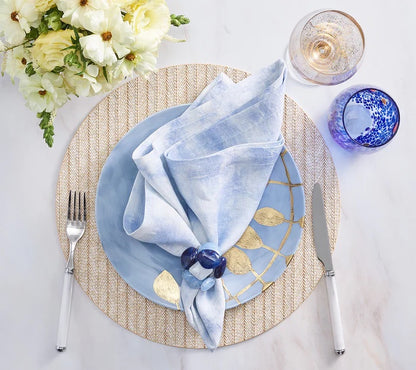KSB Herringbone Round Placemat - Natural 15"