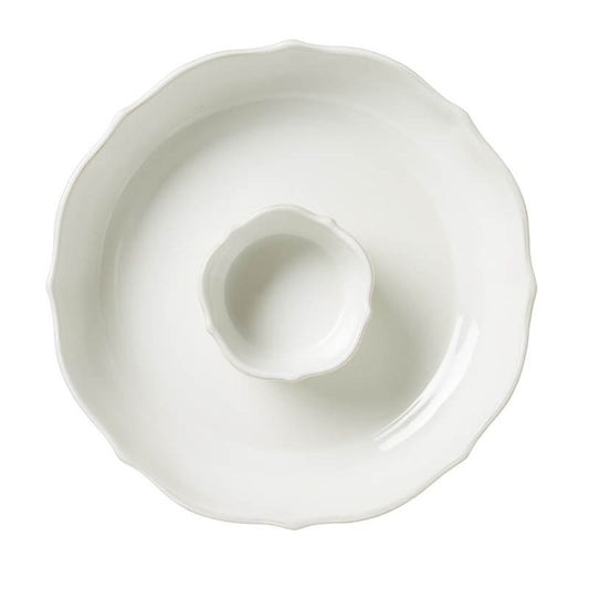 Berry & Thread - Whitewash - Chip n Dip Server - 12.5"