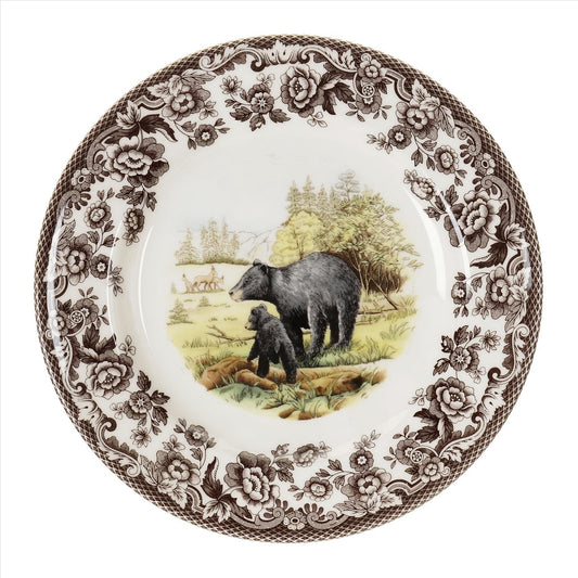 Woodland - Salad Plate - 8" - Black Bear