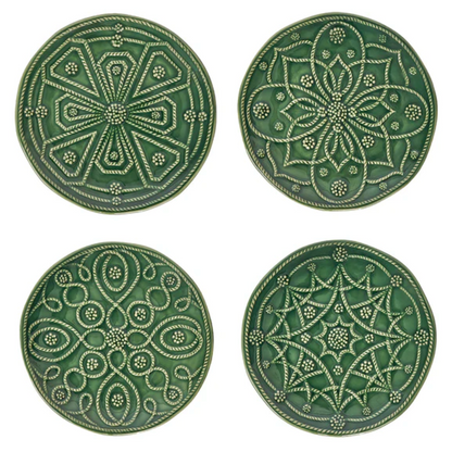 Jardins du Monde - Basil - Cocktail Plate - Assorted Set/4