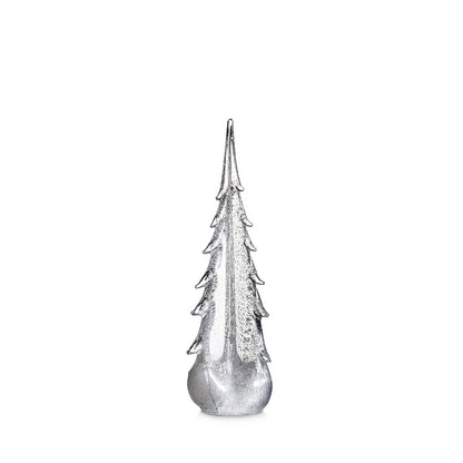 Simon Pearce Glass Evergreen Tree - Silver Leaf Collection -
