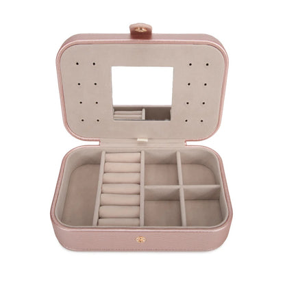 Leah Quilted Travel Jewelry Organizer - Pink