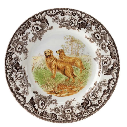 Woodland Golden Retriever Salad Plate