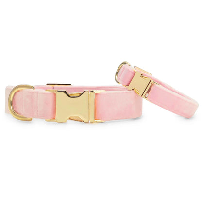 TFD Blush Pink Velvet Pet Collar -