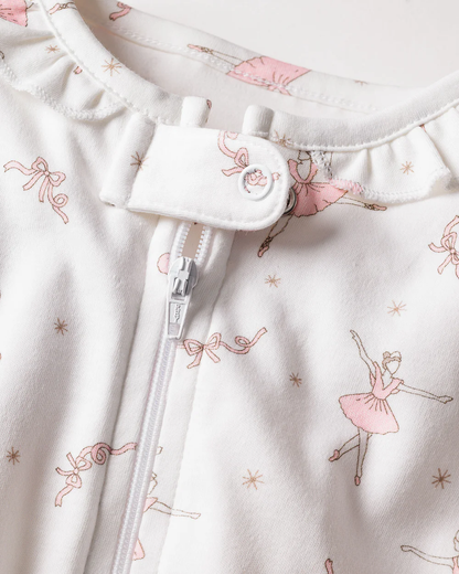 Baby's Pima Footie Romper - Sugar Plum Fairy