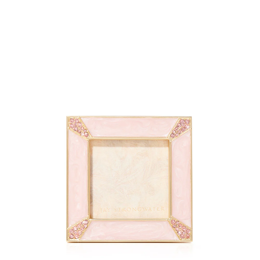 JSW Leland Pave Corner Frame - Baby Pink - 2" X 2"
