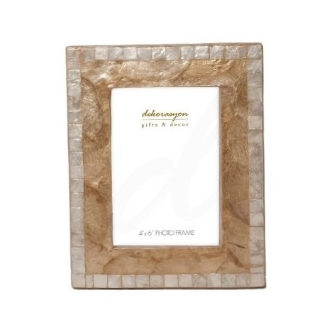 DEK Capiz Shell Mosaic Photo Frame - 4x6
