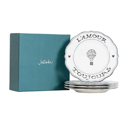 JLK L'Amour Toujours Salad/Dessert Plate 9" Set/4